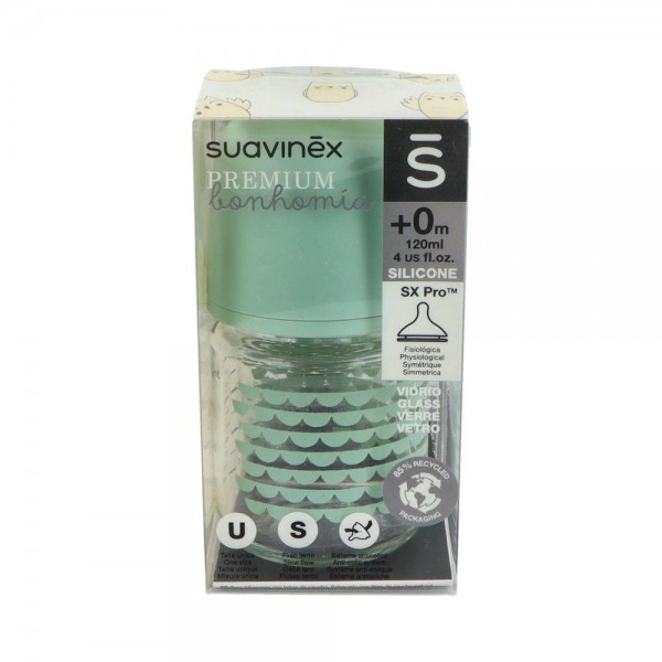 BIBERON SUAVINEX BA CRISTAL TET SIL 3 POS 120 ML