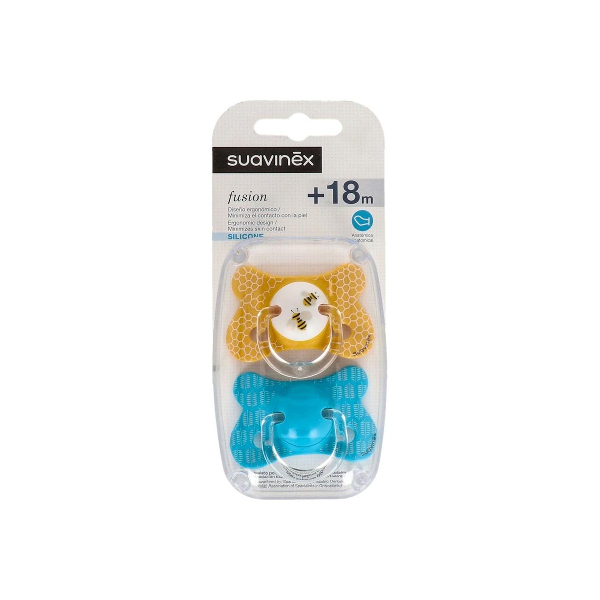 CHUPETE SUAVINEX FUSION SILICONA ANAT 18M+ 2 UN