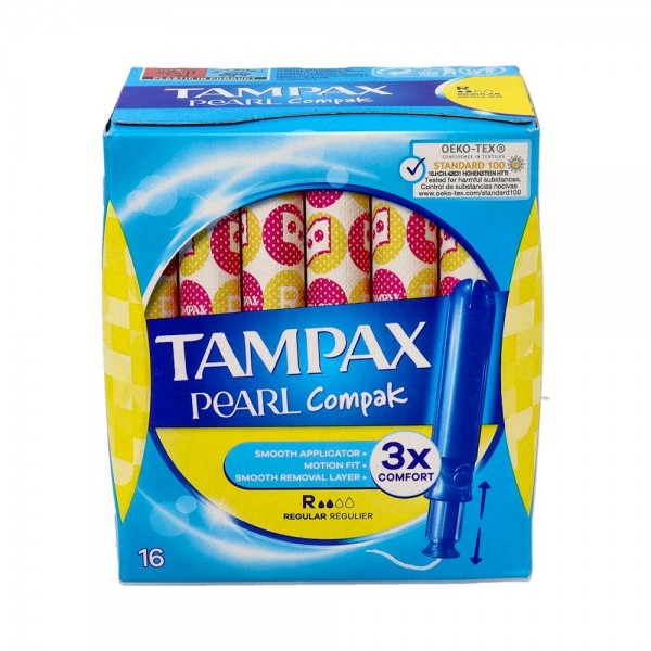 Tampon Tampax Compak Pearl Regular 18 U