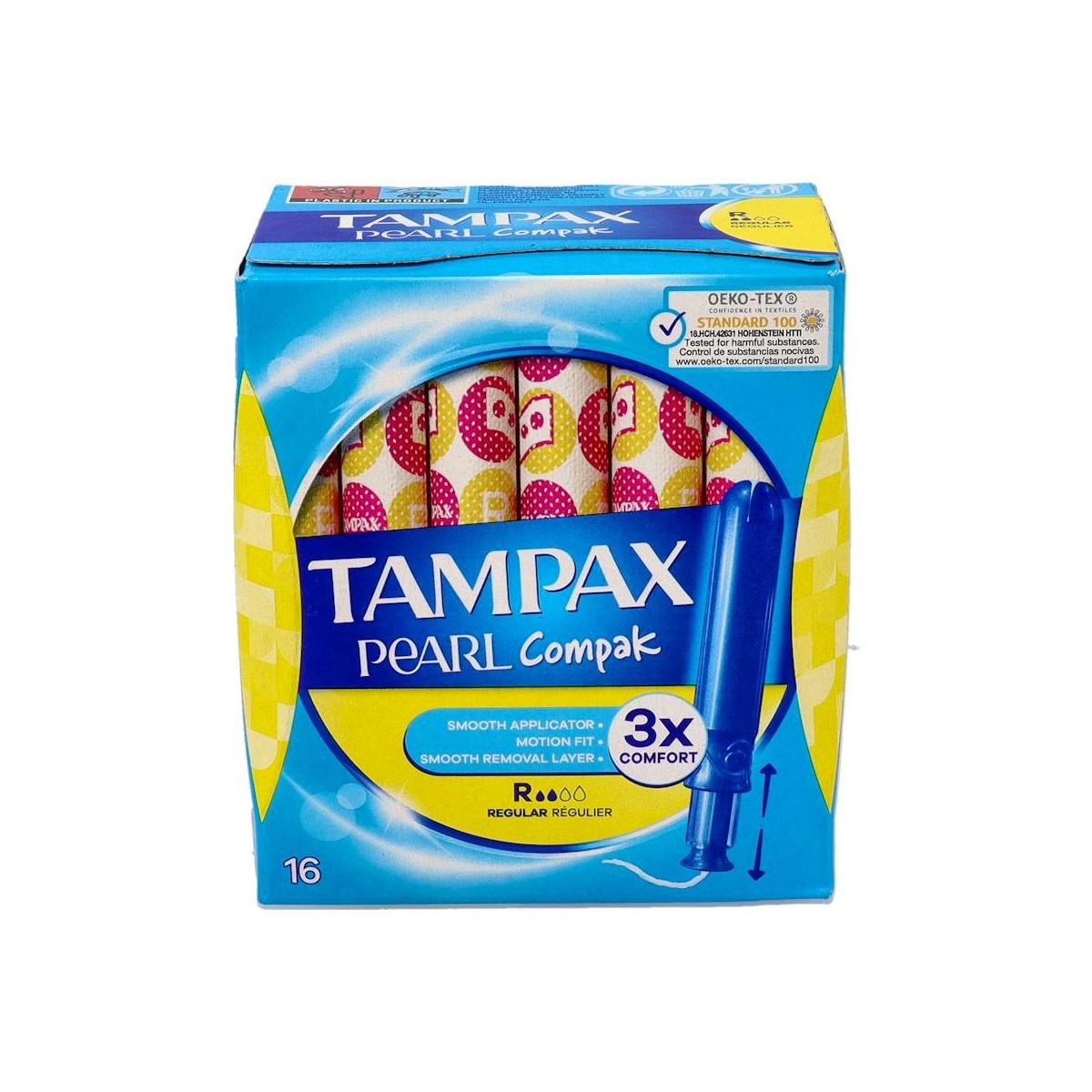 Tampon Tampax Compak Pearl Regular 18 U