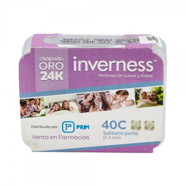 Pendiente Prim Inv 40C 24K-Solit Perl 4 Mm