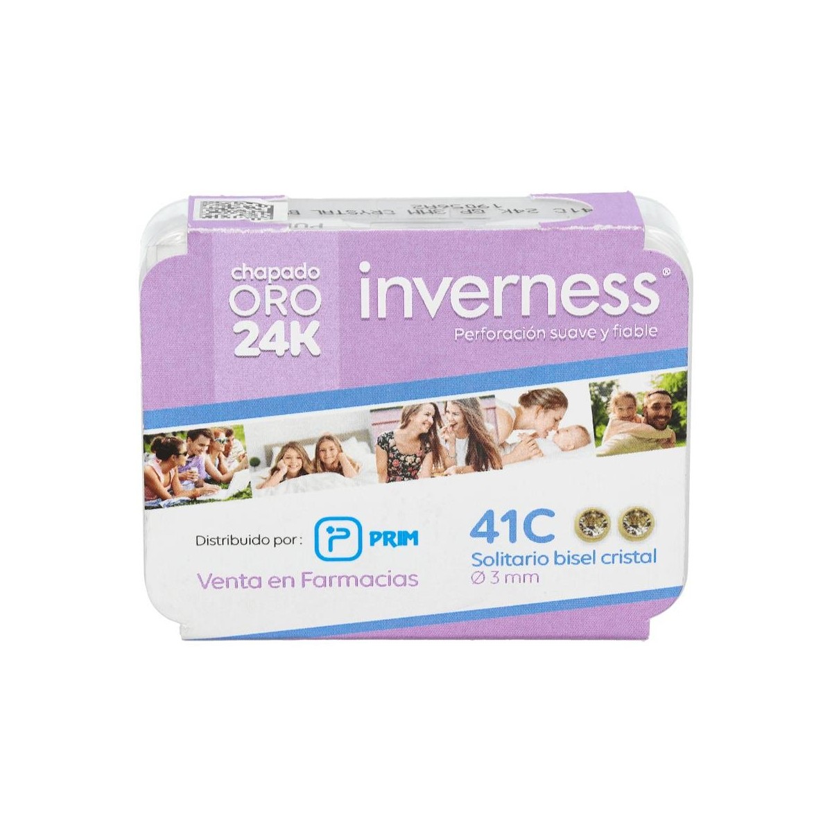 Pendiente Prim Inv 41C 24K-Solit Cris 3 Mm 2 U