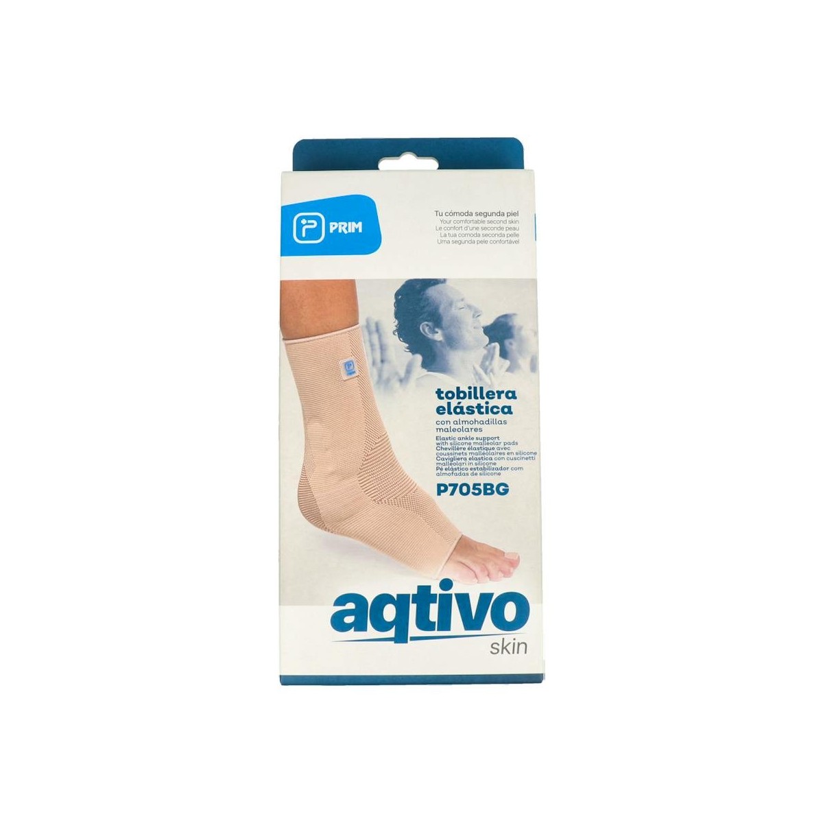 Tobillera Prim Aqtivo Skin Elast Almohad Silic...