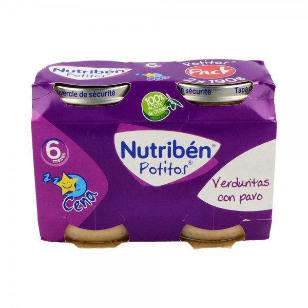 Nutriben Bipack Cena Verduritas Con Pavo 2 X190G