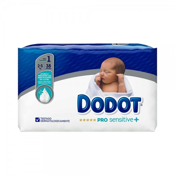 DODOT PRO-SENSITIVE PHARMA RECIÉN NACIDO TALLA 1 38 UDS