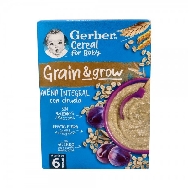 GERBER PAPILLA AVENA CON CIRUELA 250G